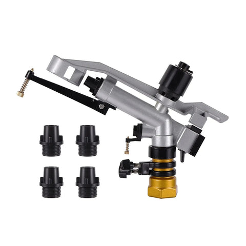 Long Distance Garden Watering Sprinkler System With 1.2 Inch Female Thread Heavy Duty Irrigation Tool Adjustable Nozzles