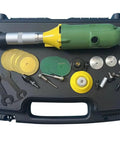 Kickass 350W Electric Die Grinder Sander And Polisher With Six Variable Speeds Up To 15000 RPM Smooth Operator with accessories in a case.