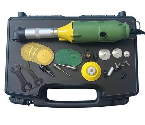 Kickass 350W Electric Die Grinder Sander And Polisher With Six Variable Speeds Up To 15000 RPM Smooth Operator with accessories in a case.