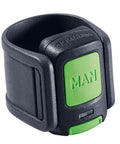 Bluetooth Remote Control For CT Dust Extractor Start From The Hose And Flip Auto To Manual Wireless Trigger For Quick Cleanups And Hands Free Power On Your Dust Collection System, black and green accessory close-up