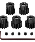 OGRC Steel Hardened 32P Pinion Gears Set 10T 11T 12T 13T 14T With 3.175mm Shaft For Traxxas Arrma HSP HPI Axial Tamiya Losi One Tenth Scale RC Cars And Buggies with installation hardware.