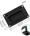 Concealed Recessed Pull Handle In Black Zinc Alloy Flush Mount Hidden Door Hardware For Cabinets Closets And Drawers 95mm By 60mm