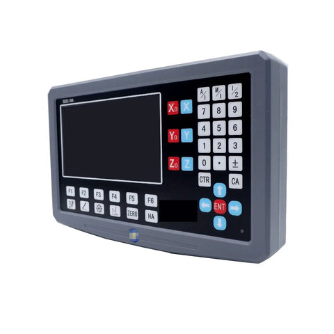 3 Axis LCD Digital Readout Kit With Three Glass Linear Scale Encoders For Lathe Grinder Milling 0.001mm showing control panel with buttons