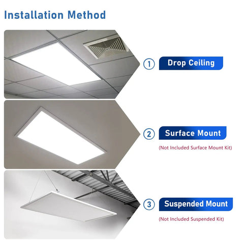 Six Pack 2X4 Led Flat Panel Drop Ceiling Lights With 30W 40W 50W Selectable Wattage And Tunable White Cct Switchable For A Dead Simple Setup And Big League Brightening Effect