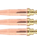Pro Grade Three Size Cutting Tips Set For Flame Cutting Machines 0.9mm 1.2mm 1.5mm Copper Brass Gas Torch Nozzles For Oxygen Assisted Steel Cutting And Metalworking, three tips