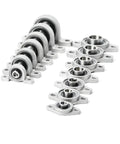 Sick Heavy Duty Zinc Alloy Ball Bearing Pillow Block Mounted Support Unit Aligning Housing For Machines 8mm To 30mm Bore Size Industrial Grade Hardware KFL08 KFL001 Series Horizontal Configuration Totally Legit Fit For Any Mechanical Build Project, assorted sizes