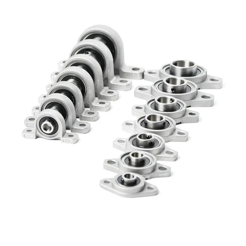 Sick Heavy Duty Zinc Alloy Ball Bearing Pillow Block Mounted Support Unit Aligning Housing For Machines 8mm To 30mm Bore Size Industrial Grade Hardware KFL08 KFL001 Series Horizontal Configuration Totally Legit Fit For Any Mechanical Build Project, assorted sizes