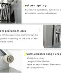 Semi Automatic Vegetable Strapping Machine For PE PVC Film Bundling Steel Build Adjustable Workbench Tightness Control with item placement and consumables range details.