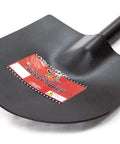 Heavy Duty 12-Gauge Caprock And Pony Shovel With Long Fiberglass Handle For Tough Soil Roots And Planting, Durable Steel Head, Easy Grip