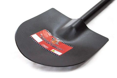 Heavy Duty 12-Gauge Caprock And Pony Shovel With Long Fiberglass Handle For Tough Soil Roots And Planting, Durable Steel Head, Easy Grip