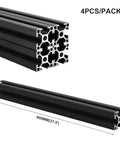 3030 Aluminum Extrusion T Slot Black 800mm 4 Pack European Standard 30x30 Aluminum Profile For DIY CNC Robotics Frames Beefy T Slot Rail System Heavy Duty Modular Build