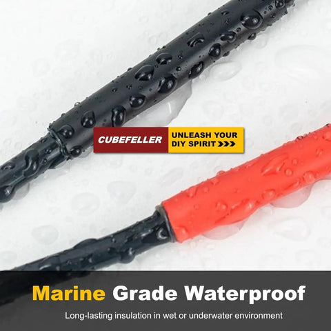 Three To One Clear Heat Shrink Tubing One Inch Diameter With Adhesive Lined Marine Grade Waterproof Insulation Sealing Oil Proof Wear Resistant Four Feet Total Length on black and red cables