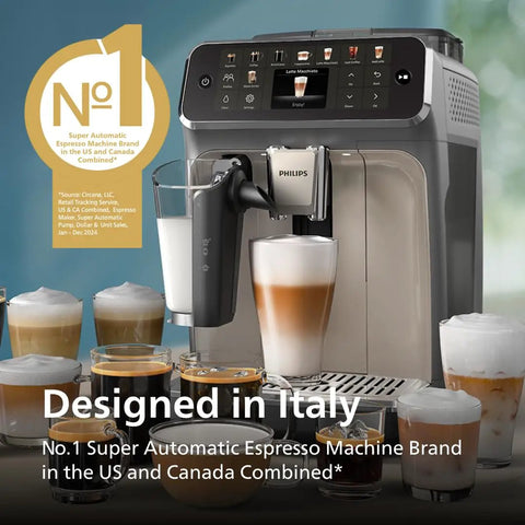 Top Shelf Fully Automatic Espresso Machine With Smart Touch Controls And Smooth Milk Frother For Dope Lattes Cappuccinos And Chill Weekend Iced Coffee Brews Tonight with milk frother and various drinks.