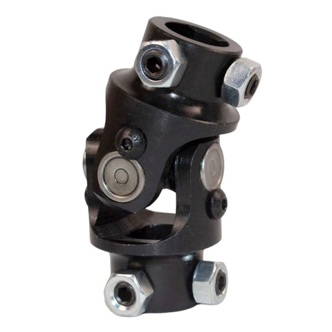 3/4 Inch Double D Steering Universal Joint Black Steel Shaft 83mm Length Single U Joint Direct Replacement Under The Steering Wheel 35 Degree