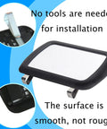Clip On Car Sun Visor Mirror Universal Fit HD Vanity Mirror With Glass Lens And Stainless Steel Clips