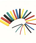 Color-coded heat shrink tubing from All In One Wire Terminal Kit With 678 Copper Connectors Ring Fork Spade And Quick Disconnects