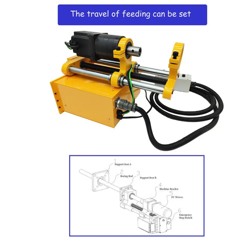 Pro Grade Portable Line Boring Machine For Excavators with adjustable feed, rugged steel construction for onsite repairs.