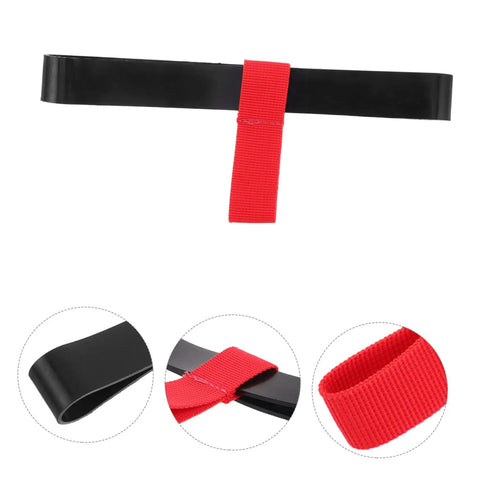 Red Scuba Tank Holder Strap Oxygen Cylinder Carrier For Diving And Snorkeling, side mount detail and adjustable feature