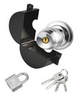Door Handle Lockout Device For Home Security And Kidproofing, Easy Install Stainless Steel Lock Covers To Stop Sneaky Access