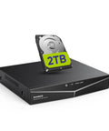 Beefy 5MP 8CH CCTV DVR With 2TB HDD H264 Plus All In One Hybrid 5 In 1 Surveillance Recorder displayed with hard drive