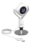 360 Degree All Around Meeting Webcam With Built In Omnidirectional Microphone And 1080p HD Video Conferencing Camera, USB C Plug And Play