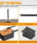 Installation guide showing steps for Overhead Garage Storage Rack For Ceiling Mount, Heavy Duty Ceiling Bracket For Garages.