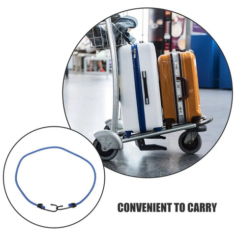 Blue Rubber Bungee Cords With Buckle Hooks For Motorcycle And Bicycle Luggage Tie Down Straps Versatile No Fuss Easy To Use Elastic Rope