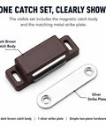 Magnetic Cabinet Door Catch Latch For Cupboards Wardrobes Bookcases And Shoe Cabinets 10 Pack ABS Plastic Strong Magnetic