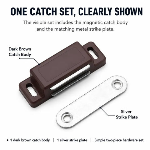 Magnetic Cabinet Door Catch Latch For Cupboards Wardrobes Bookcases And Shoe Cabinets 10 Pack ABS Plastic Strong Magnetic