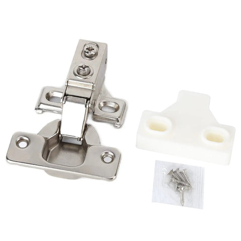 35mm Hydraulic Short Arm Corner Cabinet Hinge For Frameless Cabinets Built To Last Beefy Zinc Alloy Build One Unit with components