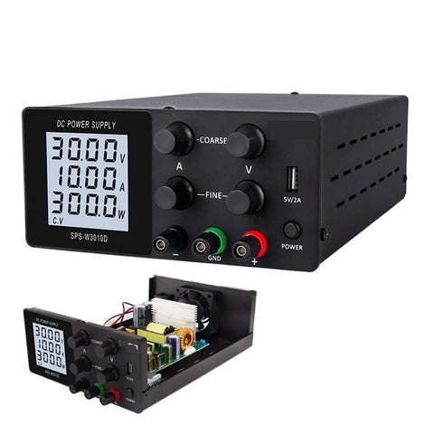 Beefy Adjustable Lab Power Supply 30V 10A With Built In Fan And Low Ripple Safe Overvoltage Overcurrent Protection Compact 220V AC Unit