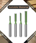 Tough As Nails Seven Piece Tungsten Carbide Router Bit Set With One Quarter Inch Shank Straight Dado Bits Offering Single And Double Flute Options For Clean Woodworking Projects - varied router bits for solid wood, plywood, MDF, and particle board.