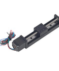High Precision Linear Stage Actuator With 100Mm Stroke Stepper Motor And T6x4 Screw Rail Guide Slide For Cnc Milling Or Optical Lab aluminum actuator with lead screw and wires.