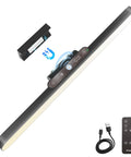 Motion Sensor Light Bar With Rechargeable Battery, Dimmable Under Cabinet Lighting, Wireless Magnetic Stick On Closet Light and accessories