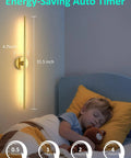 Straight Up Game Changer Wireless Wall Sconces Set Of Two Rechargeable 10000Mah Battery Light With Adjustable Brightness Zero Drilling Hassle For Modern Room Vibes And Total Decor Glow Up, sleek gold design, child’s bedroom setup.