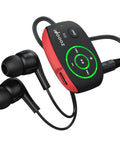Clip-On MP3 Player With LED Light, 8GB Mini Music Player for Sports, featuring headphones and secure clip design.