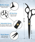 Pro Hair Cutting Scissors Set For Barbers And Salons with ergonomic grip and sharp Japanese steel blades