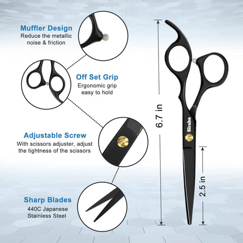 Pro Hair Cutting Scissors Set For Barbers And Salons with ergonomic grip and sharp Japanese steel blades