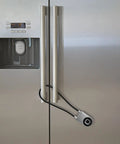 Fingerprint Cable Lock 6 Inch Long With Bluetooth App Unlock No Key Needed Biometric Keyless Padlock on fridge door handles