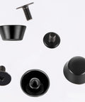 Heavy Duty Brass Screw Back Purse Feet And Metal Rivets For Handbag Bottom Protectors With Punch And Screwdriver Included No Sweat Install For DIY Leather Craft Gear, black metal screws and purse feet.