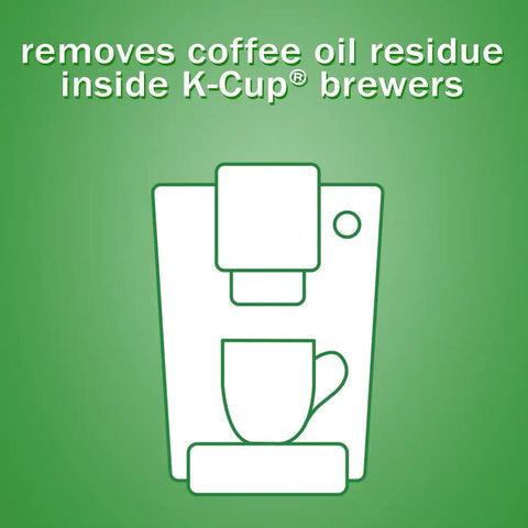 Illustration of a Keurig machine highlighting coffee oil residue removal