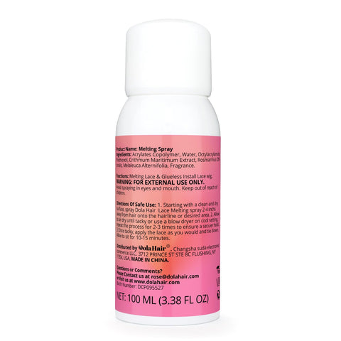 Lace Melting Spray For Glueless Wig Installs Stays Put Bonding Adhesive Wig Glue Spray For Smooth Natural Lace Blend 100ml bottle