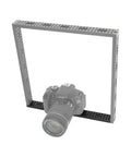 Top Shelf 12 Inch Long Cheese Mounting Plate Featuring Heavy Duty Aluminum Body And Built In Quarter Twenty Screws, supporting a camera.