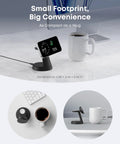 MagSafe 15W Wireless Charger Dock For iPhone 17 16 15 14, Apple Watch And AirPods, 3-In-1 MagGo Nano Charging Stand size comparison