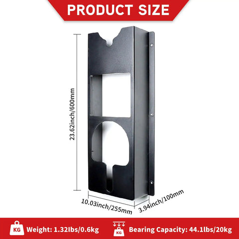 Two Pack Polisher Holder Wall Mount Kit Dual Station Rack Pro Grade Heavy Duty ABS Mounts Up To 20kg Rust Resistant