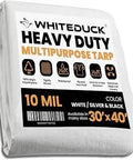 Heavy Duty 30x40 Tarp 10 Mil Poly Waterproof Tough As Nails All Weather Shield True To Size With Rust Proof Grommets