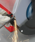 Workshop Beast 200 Millimeter Bench Grinder With 600 Watt Copper Motor And Dual Grind Stones sharpening metal with sparks flying