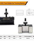 250-002 tool holder from Six Piece Quick Change Tool Post Set For Lathe With 250-000 Wedge Type Post And 250-001 250-002 250-004 250-007 250-010 Tool Holders