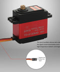 High Precision Waterproof Digital Servo Motor With 20kg Killer Torque And Rock Solid Heavy Duty Metal Gears For Cars Trucks Planes Drones in a detailed view.