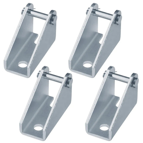 Set Of Four Linear Actuator Mounting Brackets, 1/8 Inch Thick Steel With Electro Galvanized Finish, Inside Clevis Width 3/4 Inch